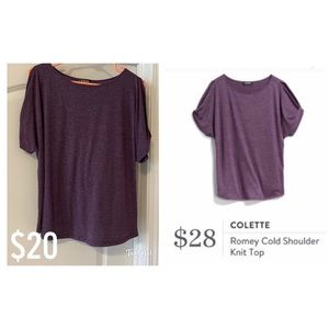 Colette Romey cold shoulder top